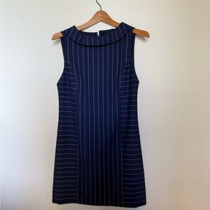 Alice + Olivia Navy Striped Mini Dress